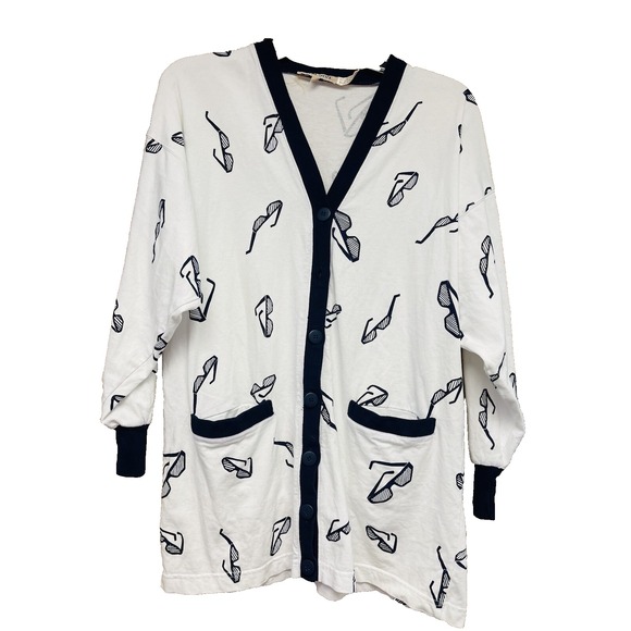 L'eau Vive Jackets & Blazers - VTG L'Eau Vive S White Nautical Cotton Jacket Beachy Cruise Coastal Boho Weekend